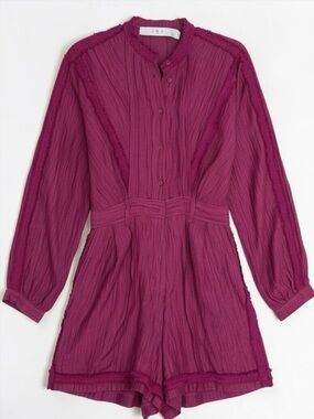 IRO Paris Magenta Romper | Size 36 (US 4/S) | NWT